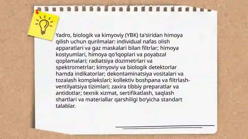 Fuqaro muxofazasi himoya qurilmalarining turlari va ularga qo'yiladigan talablar 4