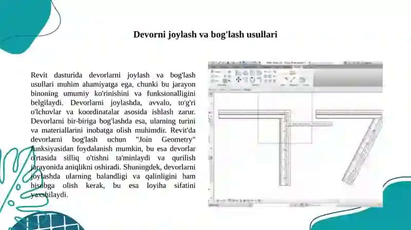 Revitʼda devor (wall) modellashtirish 4