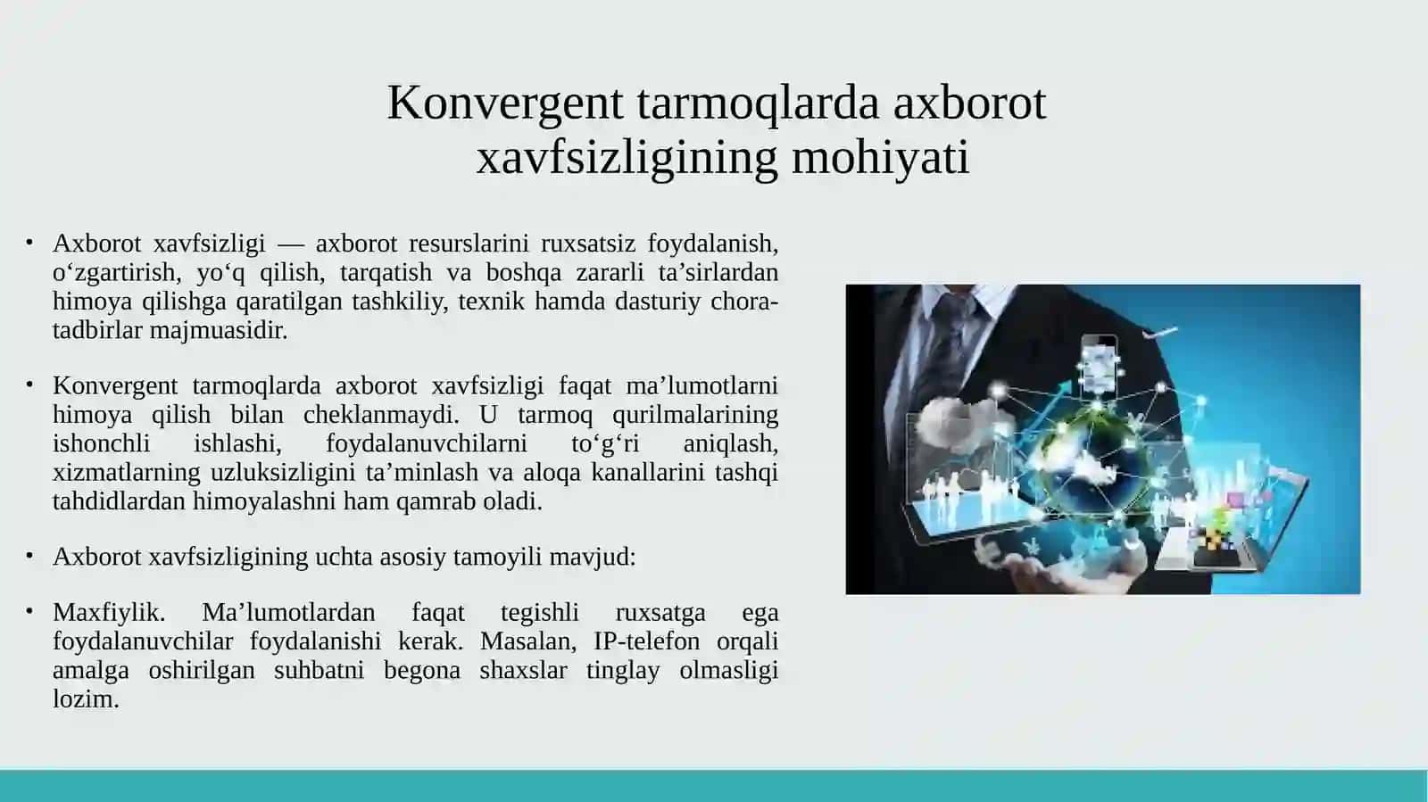 Konvergent tarmoqlarda axborot xavfsizligi muammolari 4