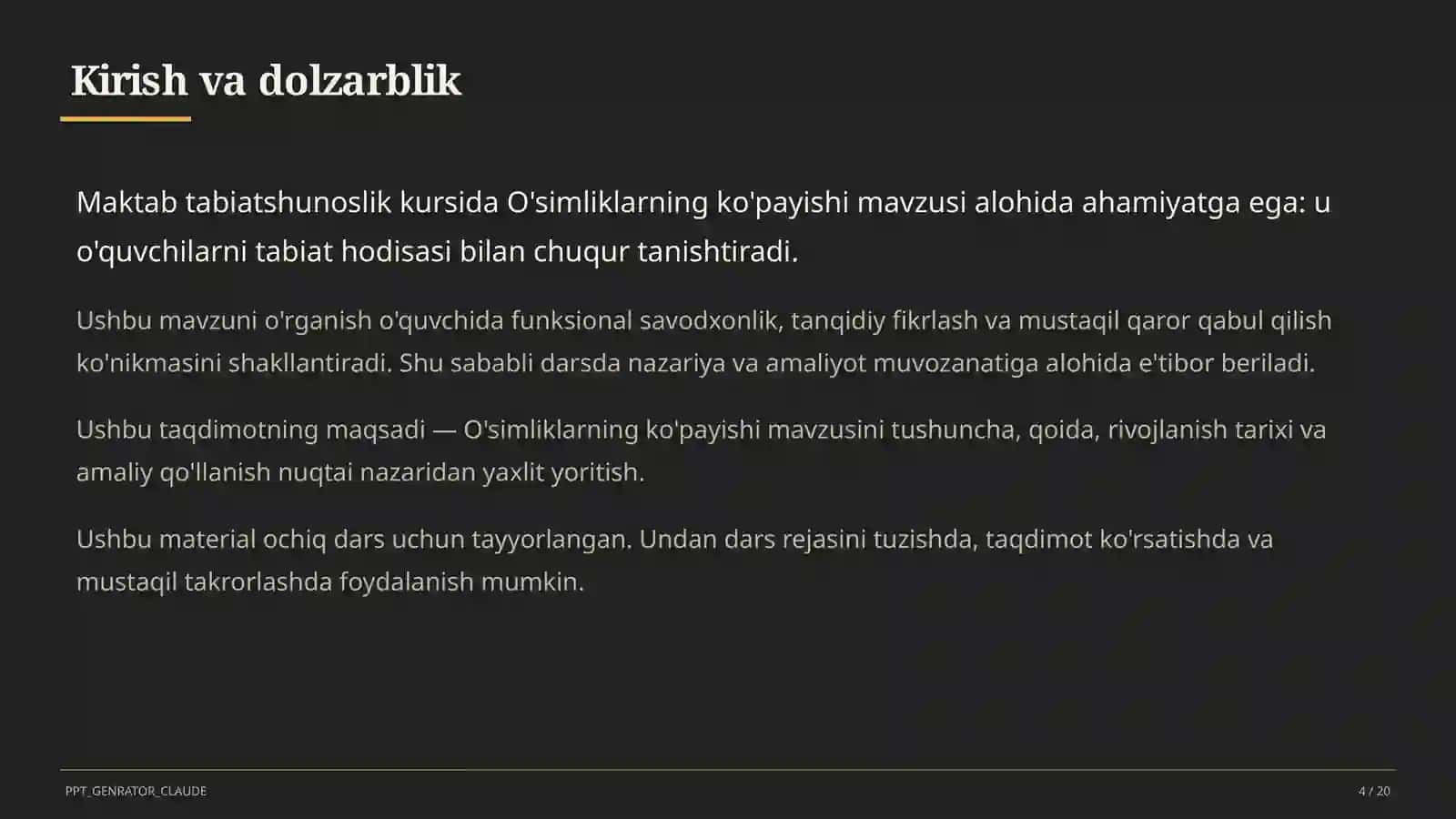 O'simliklarning ko'payishi (3-sinf) 4