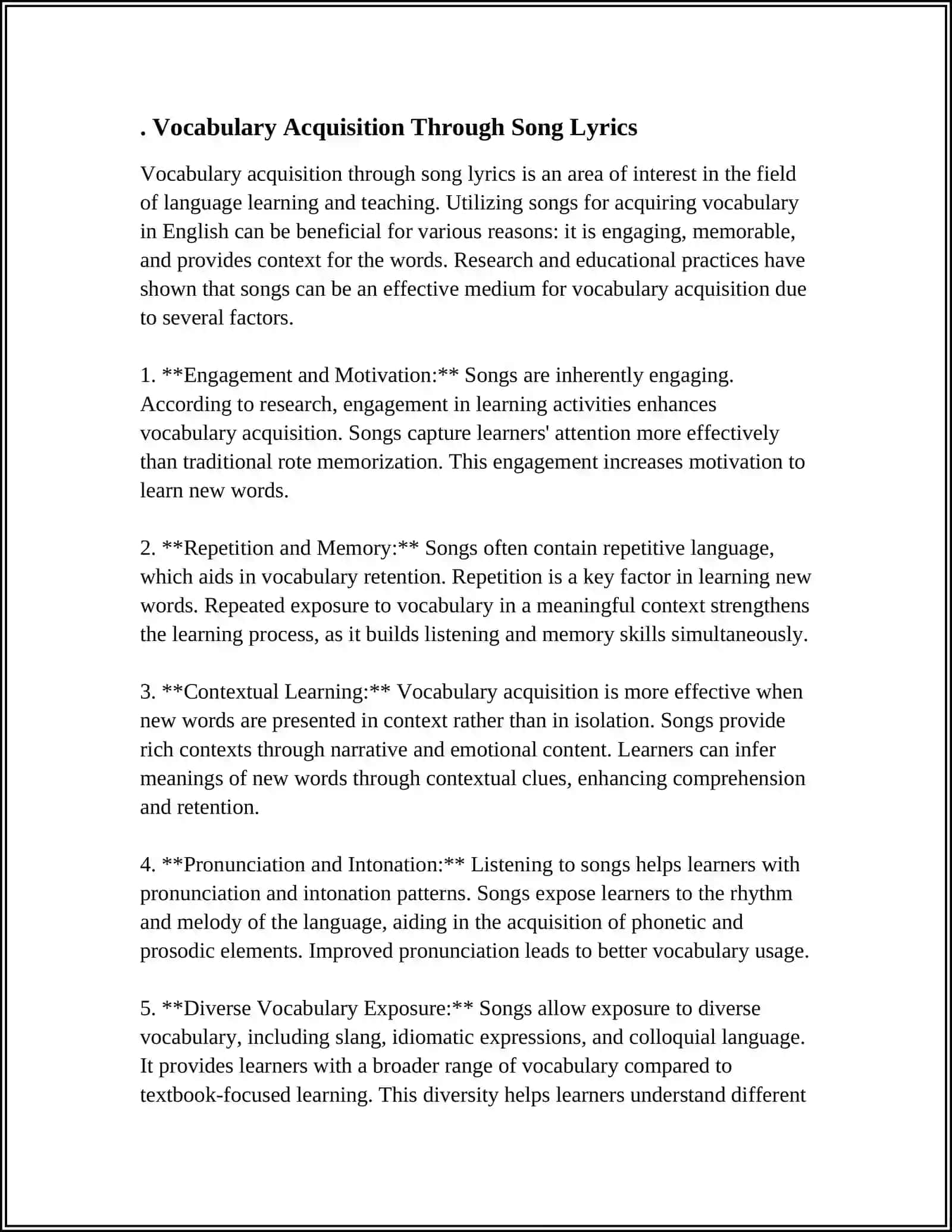 THE EFFECTS OF SONGS IN THE FOREGIN LANGUAGE TEACHING TO A2 LEVEL 4