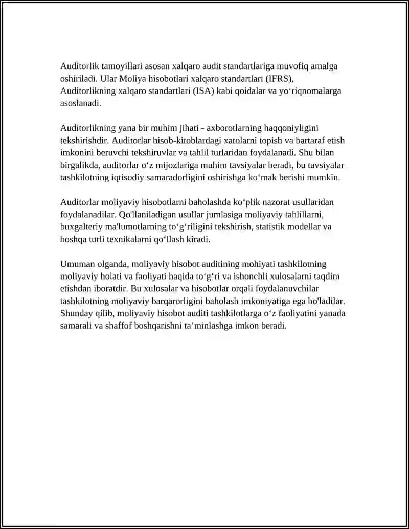 MOLIYAVIY HISOBOT AUDITI TUSHUNCHASI VA UNING TAVSIFI 4
