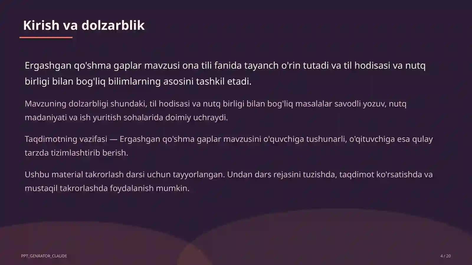 Ergashgan qo'shma gaplar (9-sinf) 4