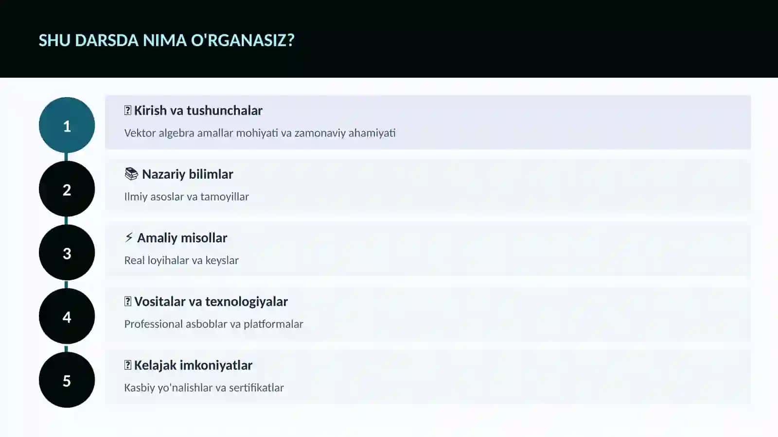 Vektor algebra amallar 4