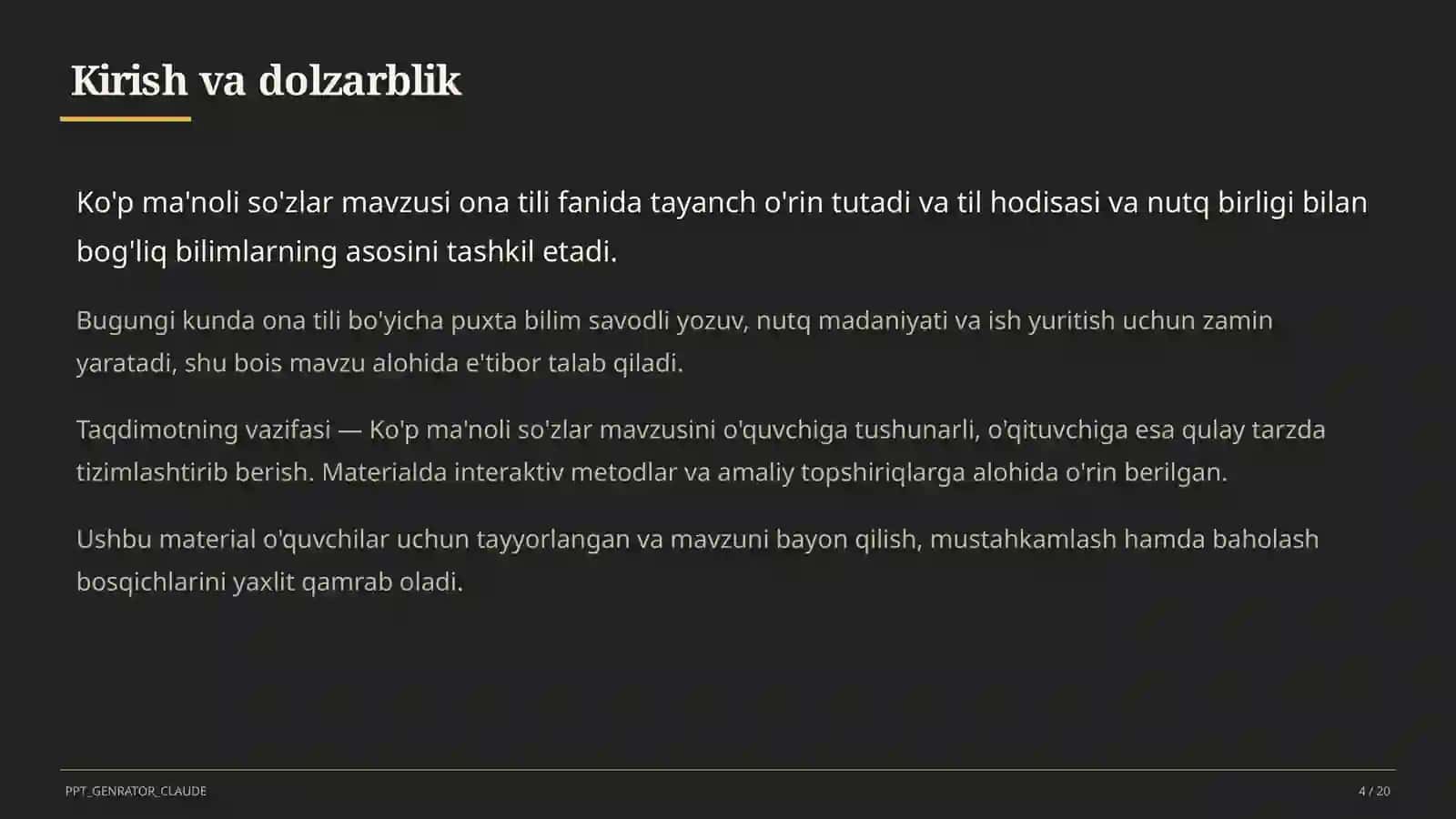Ko'p ma'noli so'zlar (5-sinf) 4