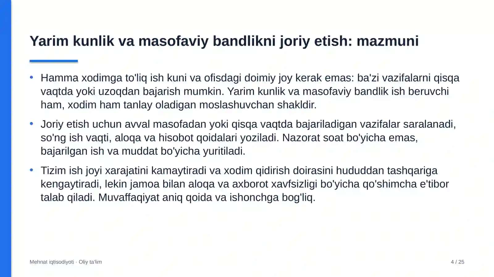 trenajyor zallarida yarim kunlik va masofaviy bandlikni joriy etish 1928 4