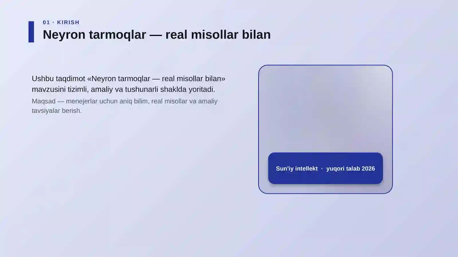 Neyron tarmoqlar — real misollar bilan 4