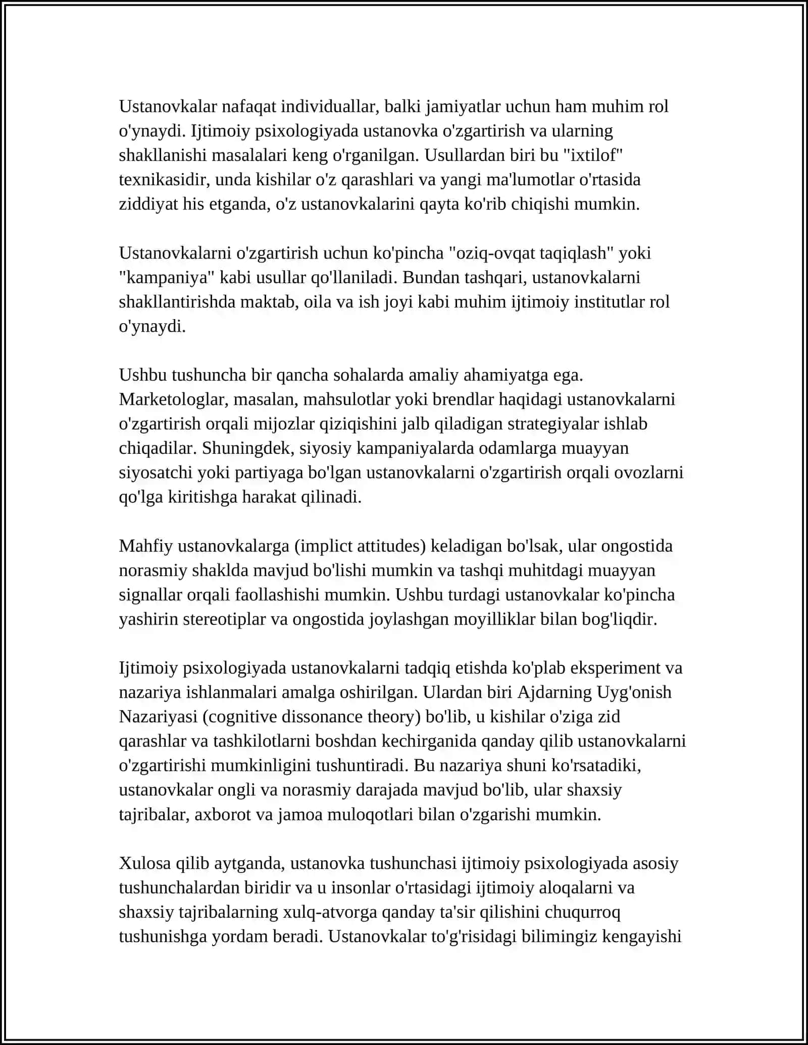 IJTIMOIY PSIXOLOGIYADA USTANOVKA TUSHUNCHASI TUZILISHI VA VAZIFASI 4