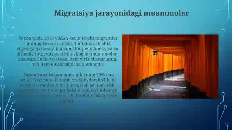 Yaponiya ishchi kuchi migratsiyasi va migratsiya jarayonlaridagi muammolar tahlili 4