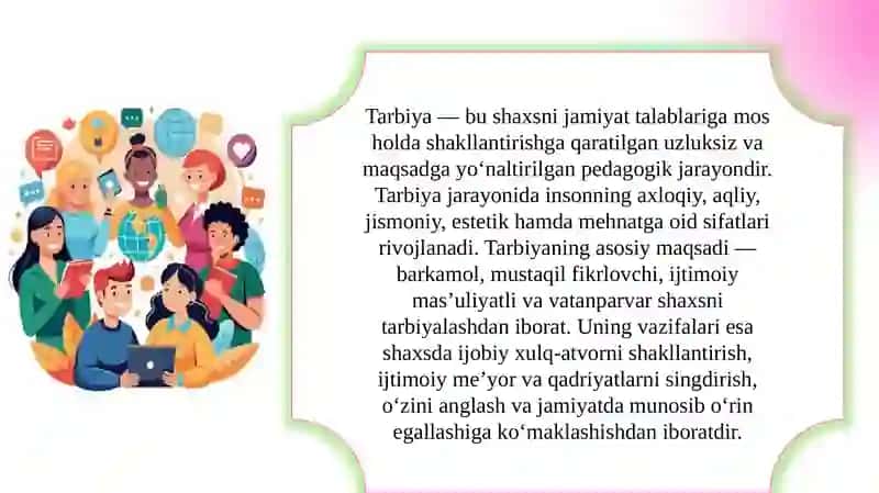 Tarbiya va Ijtimoiy tarbiya 4