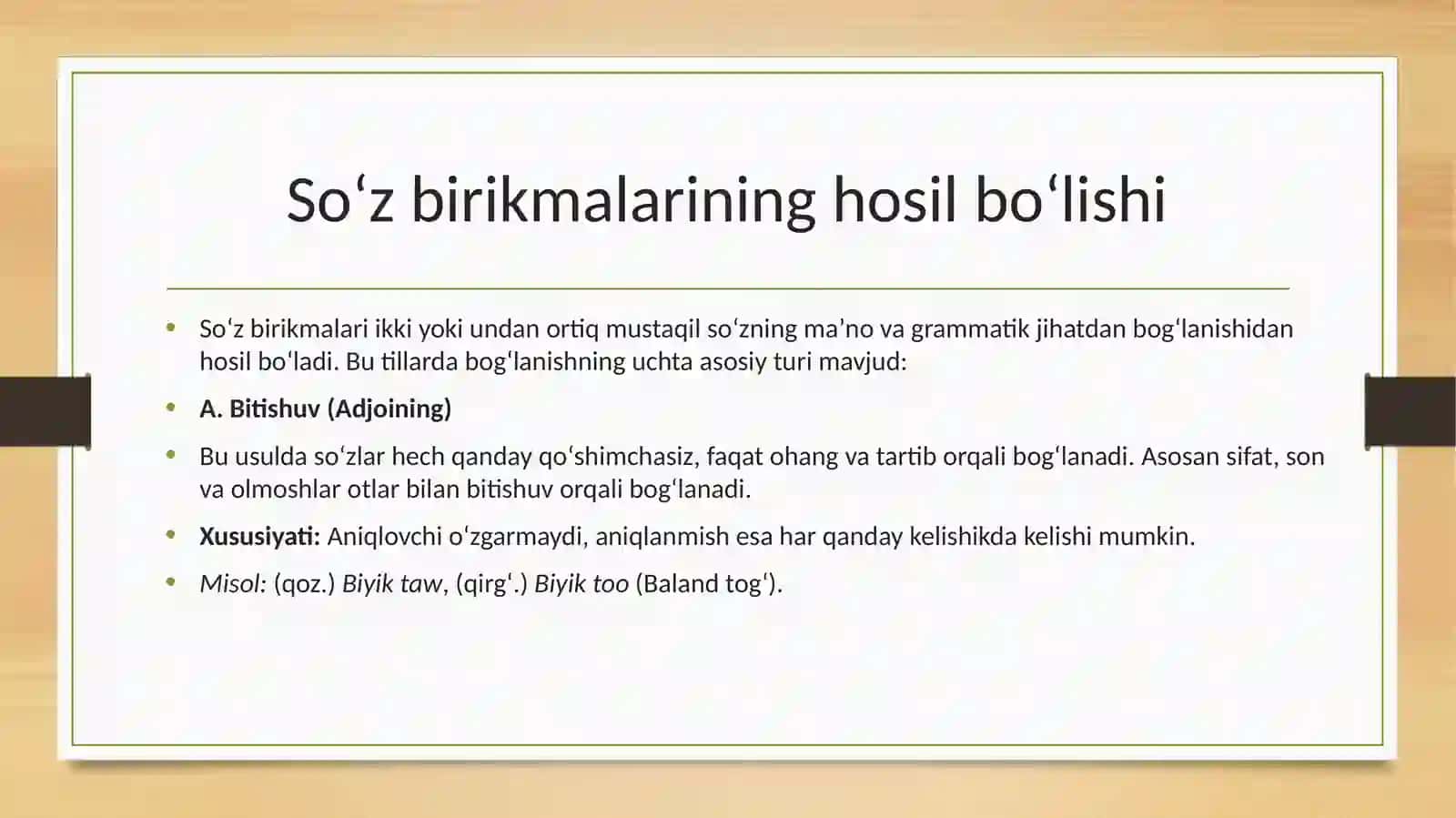 Qozoq, qoraqalpoq, qirgʻiz tillarining sintaktik xususiyatlari 4