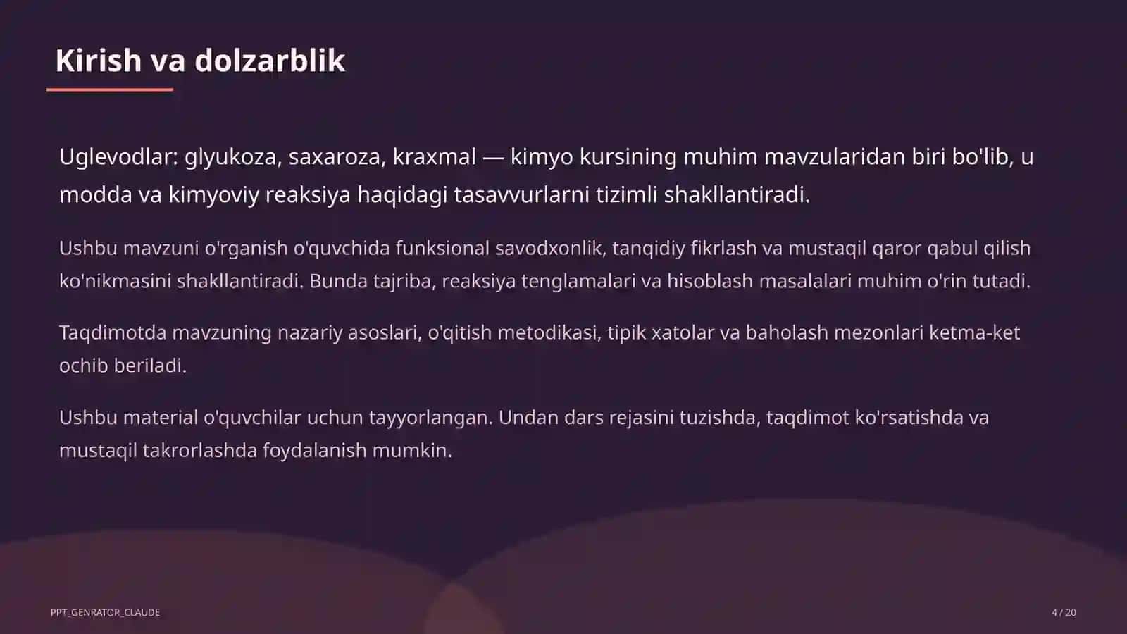 Uglevodlar: glyukoza, saxaroza, kraxmal (11-sinf) 4