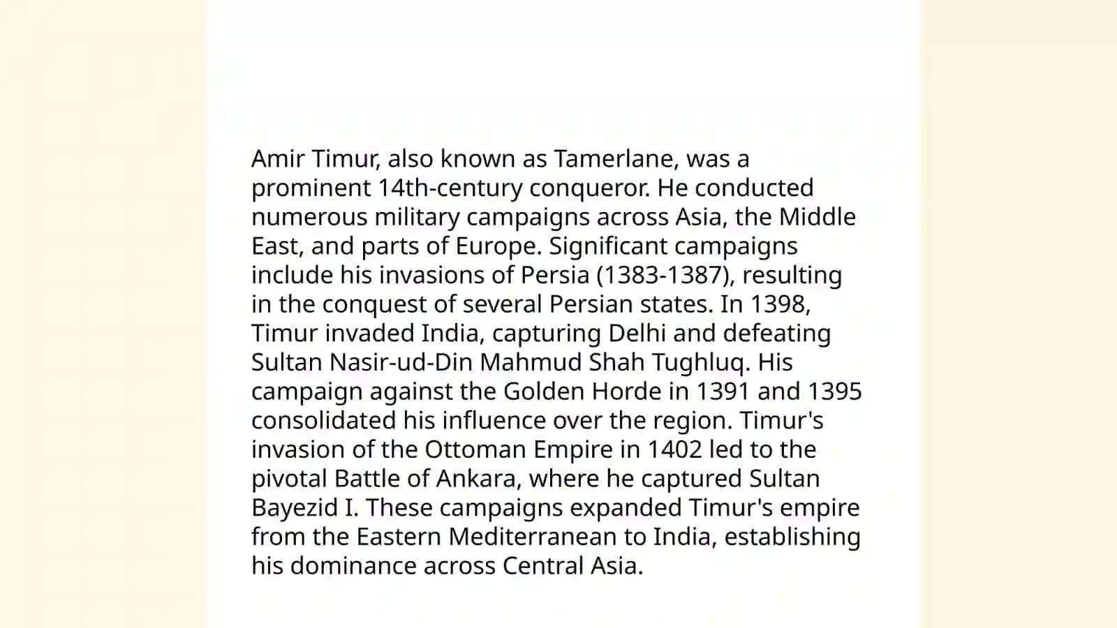 Timurid Empire Establishment 4