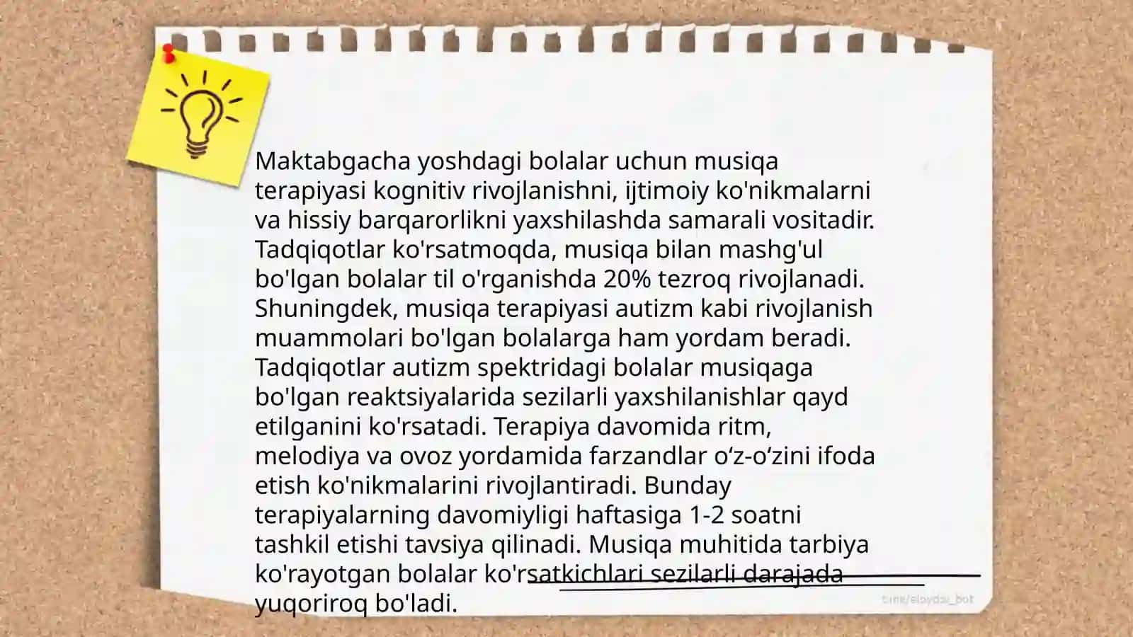Bolalar uchun musiqiy bilim va ko'nikmalar 4