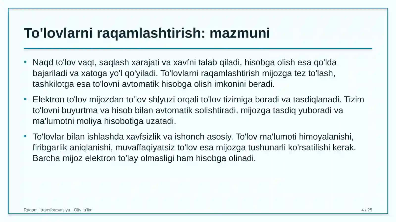 axborot texnologiyalari sohasida to'lovlarni raqamlashtirish 4271 4