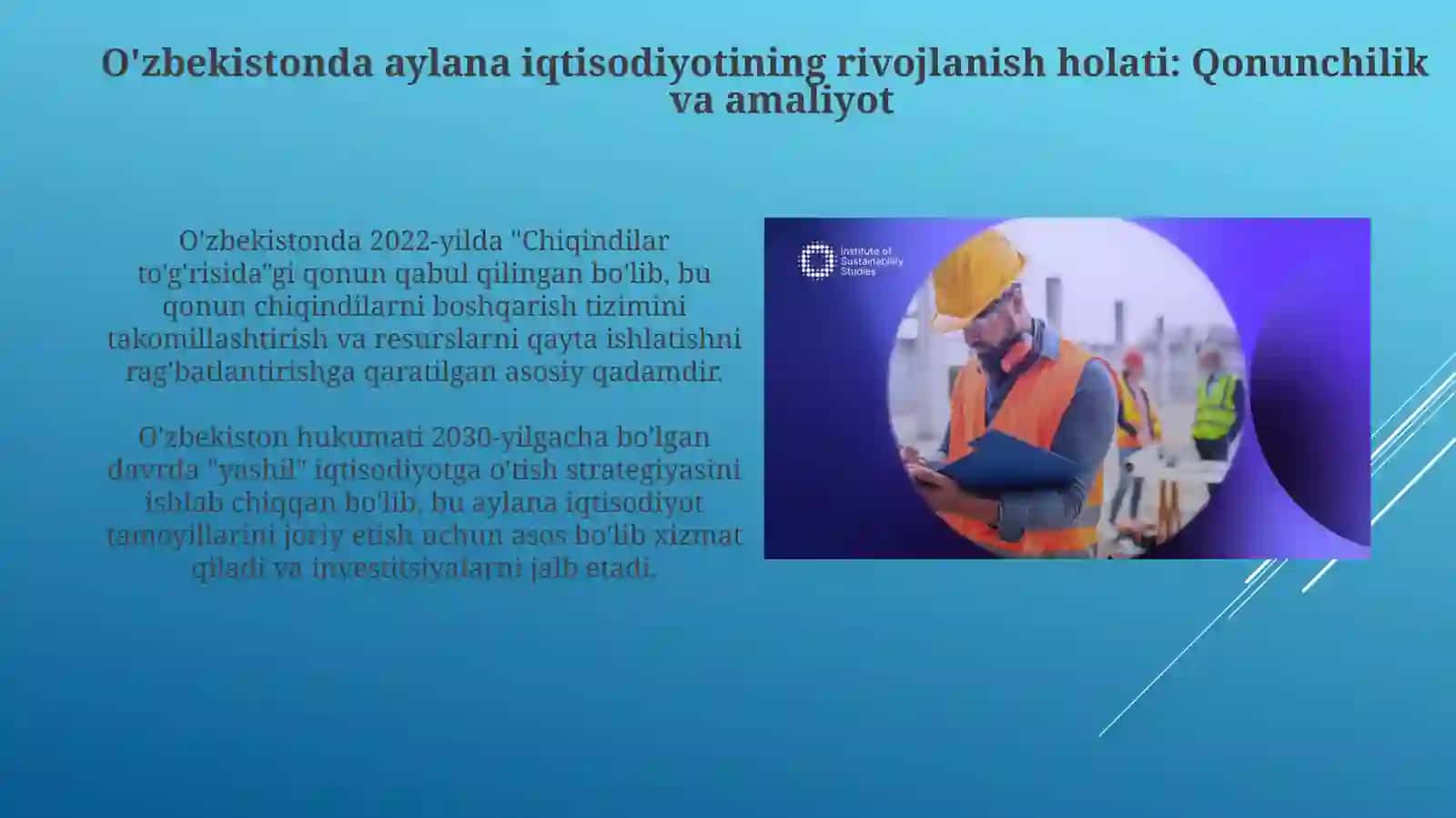 Sirkulyar iqtisodiyot: xalqaro tajribalar va O'zbekiston amaliyoti 4