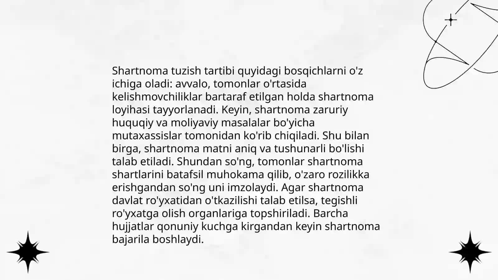 Tashkiliy hujjatlar.Shartnoma va mehnat bitimi 4