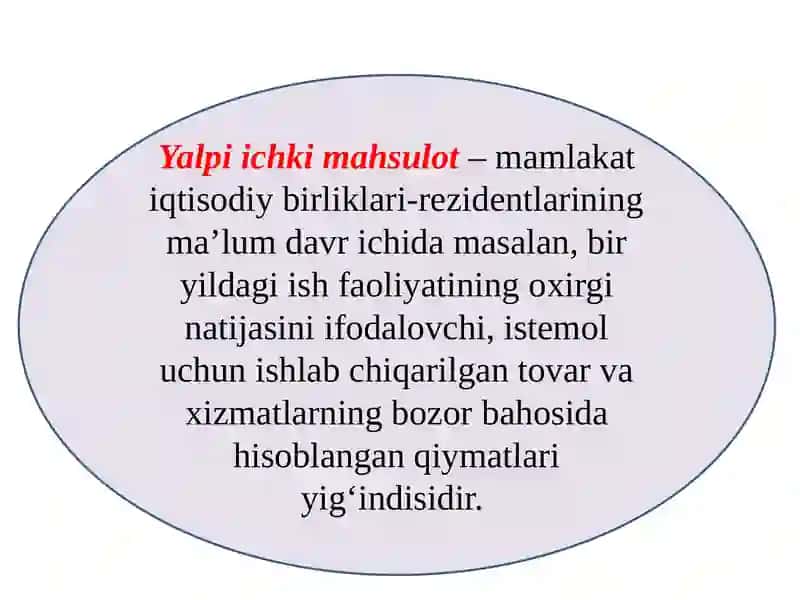 YALPI ICHKI MAHSULOT STATISTIKASI 4