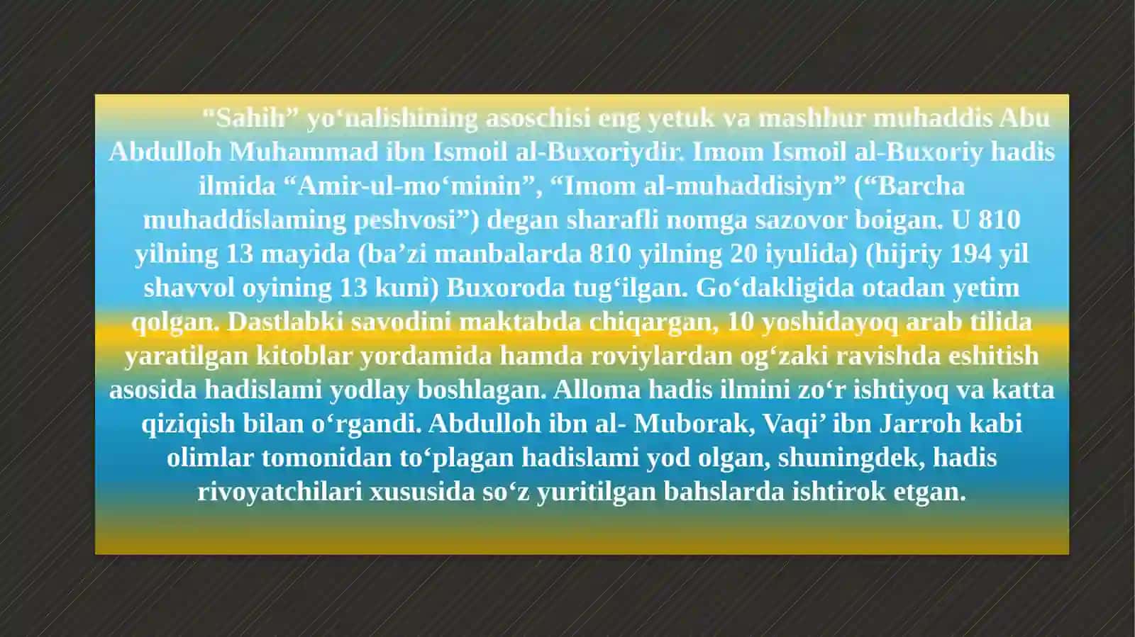 Imom al-Buxoriyning pedagogik g’oyalari 4