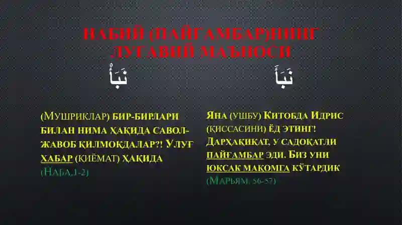 Исломда пайғамбарлар мавқеи 4