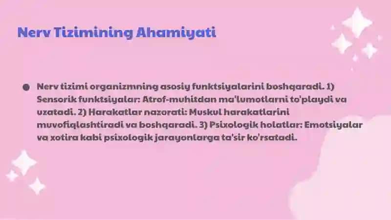 Organizmning nerv, immun-endokrin boshqariluvi 4