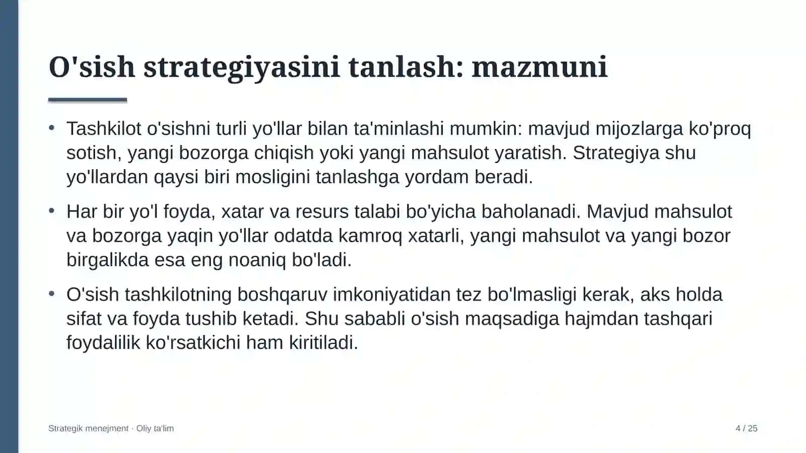 Davlat xizmatlari markazlarida o'sish strategiyasini tanlash 4
