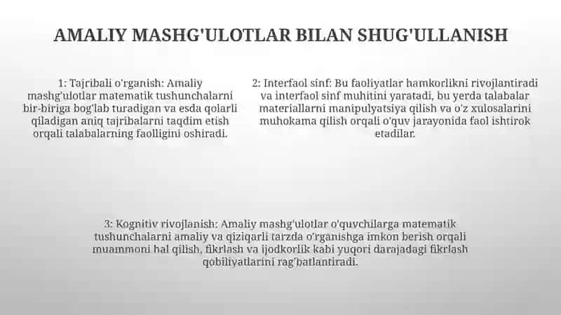BoshlangʻIch Sinf Matematika Darslarida Qiziqarli Matematik Topshiriqlardan Foydalanish 4