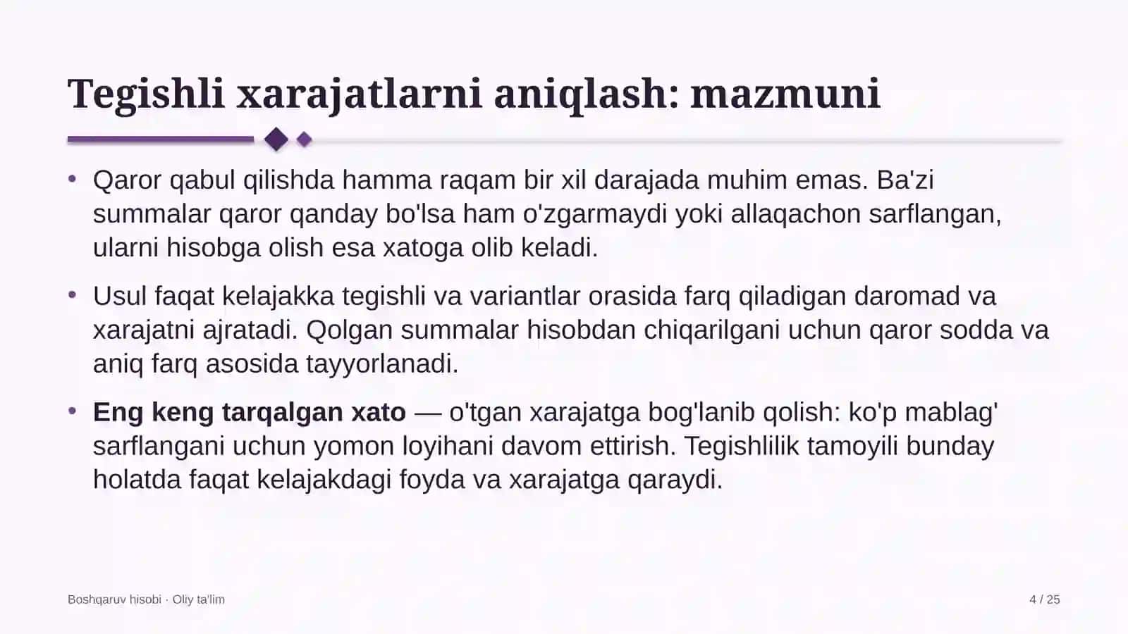 bolalar turizmida qaror qabul qilish uchun tegishli xarajatlarni aniqlash 1534 4