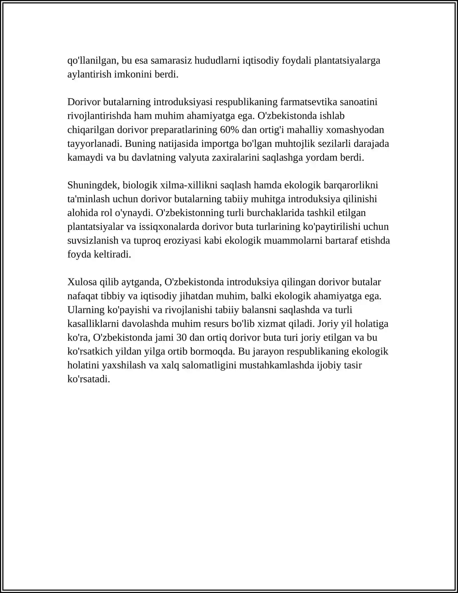 O'ZBEKISTONDA INTRODUKSIYA QILINGAN DORIVOR BUTALAR TURLARI 4