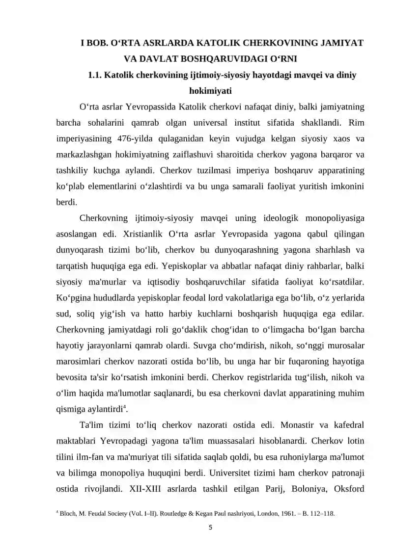 OʻRTA ASRLARDA KATOLIK CHERKOVI VA PAPALIK 4
