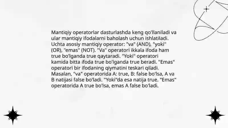 Matematik operatorlar 4