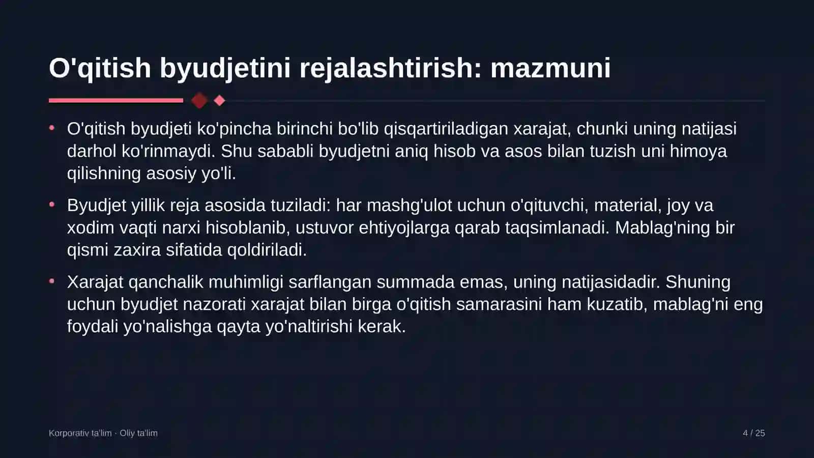 filarmoniyalarda o'qitish byudjetini rejalashtirish 3707 4