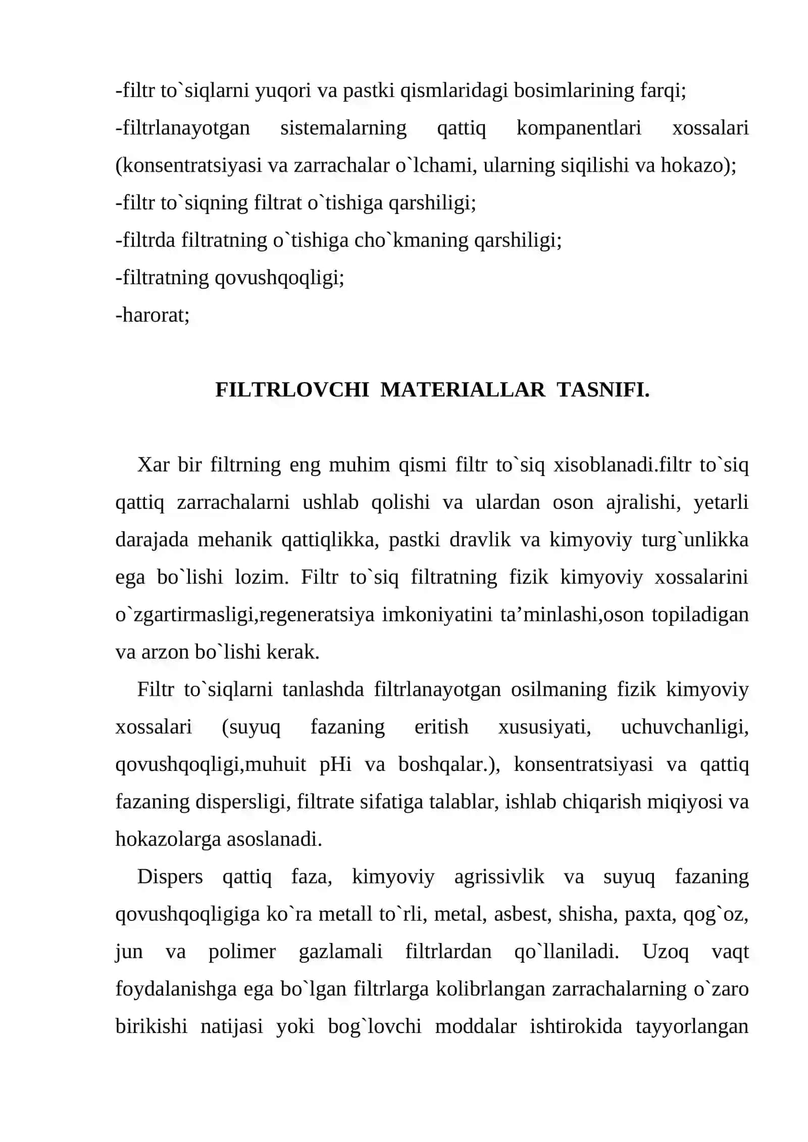 Filtrlashni nazariy asoslari 4