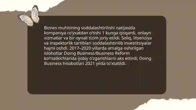 Yangi O'zbekiston ijtimoiy ijtimoiy siyosiy,iqtisodiy va madaniy hayotida ro'y berayotgan o'zgarishlarning xalqaro reyting va indekslarda aks etishi 4