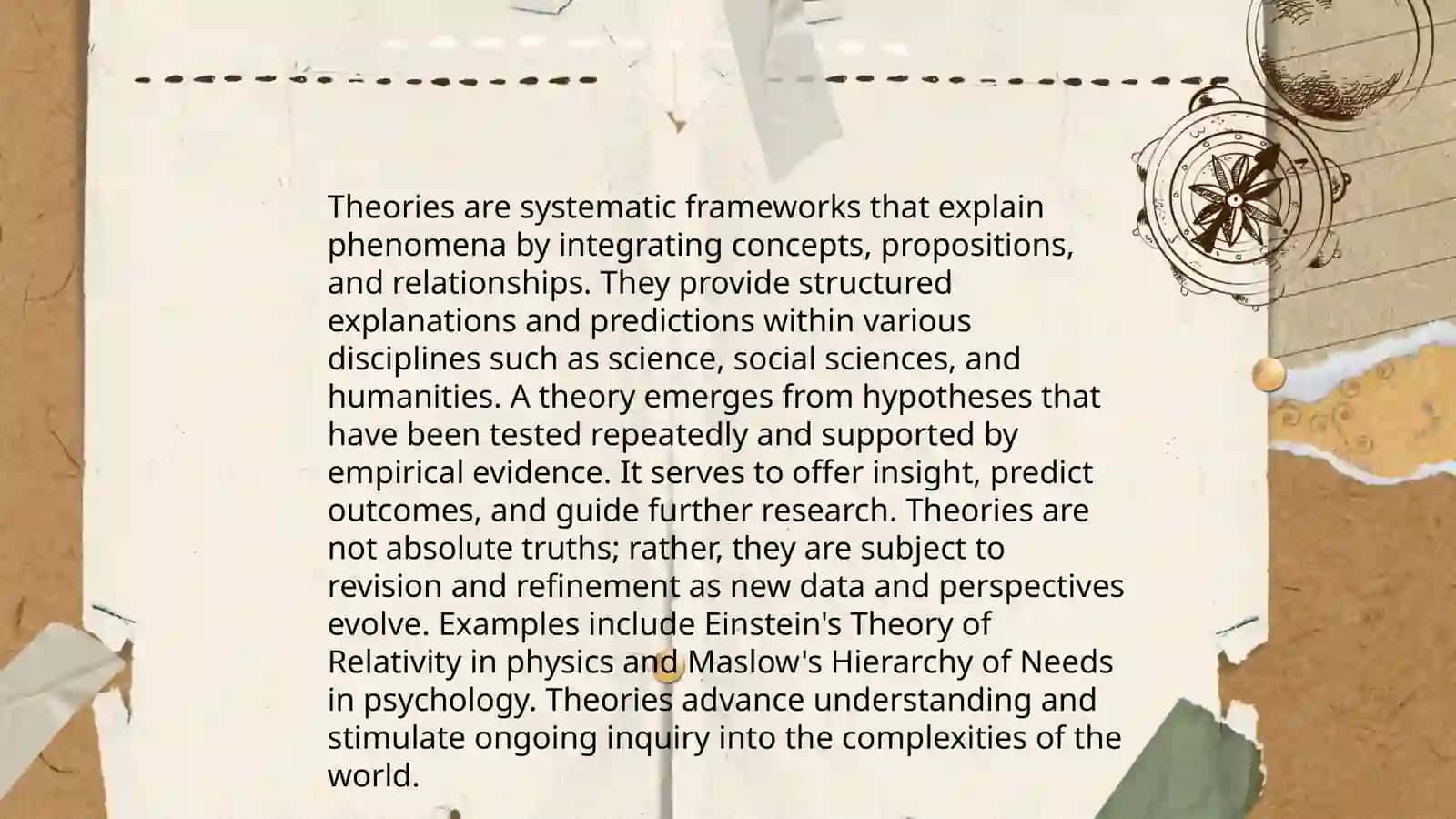 Plan: 1. Definition of Facts 2. Definition of Theories 3. Scientific Method 4