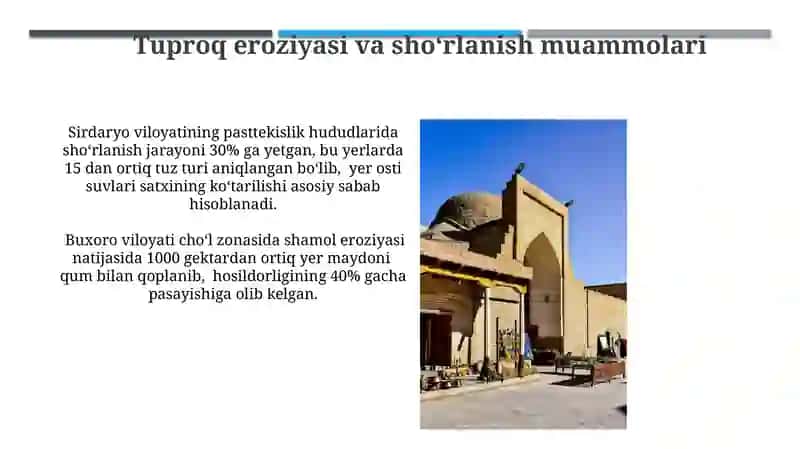 Tuproqlarning degradasiyasi va eroziyasi muammolari 4