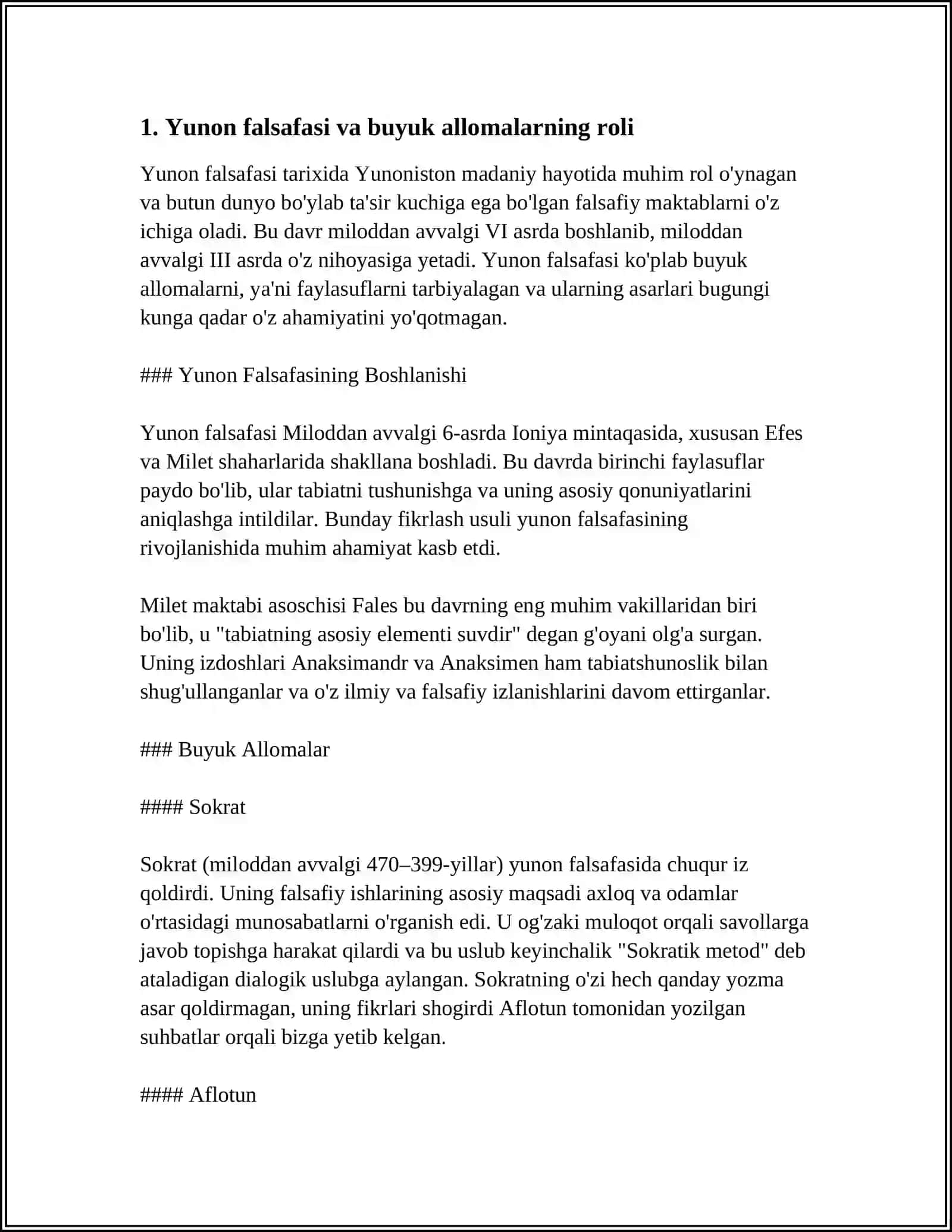 Yunon falsafasi va buyuk allomalarning roli 4