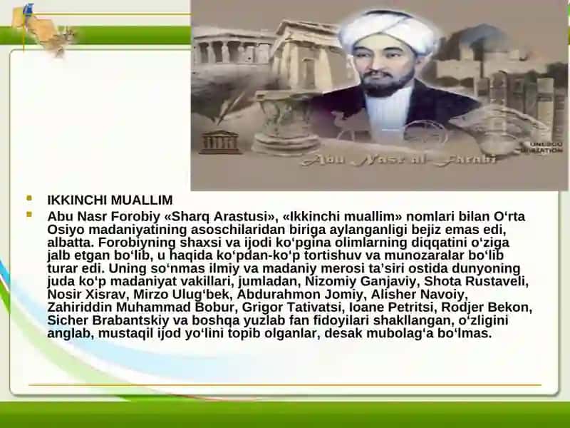 Abu Nasr Farobiyning va G'azzoliyning Falsafa Ilmiga oid qarashlari 4