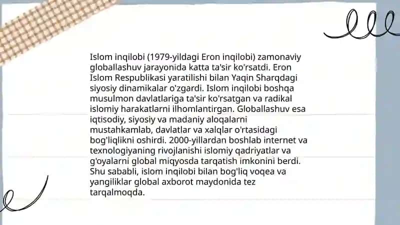 Hozirgi davrda Islom Revoluzatsiyaning ahamiyati 4