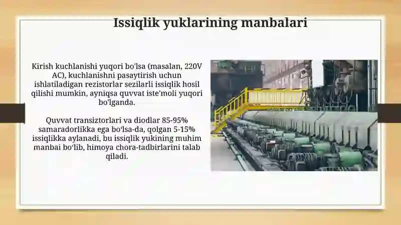 Elektr ta'minoti tizimlarida issiqlik yuklamalari 4
