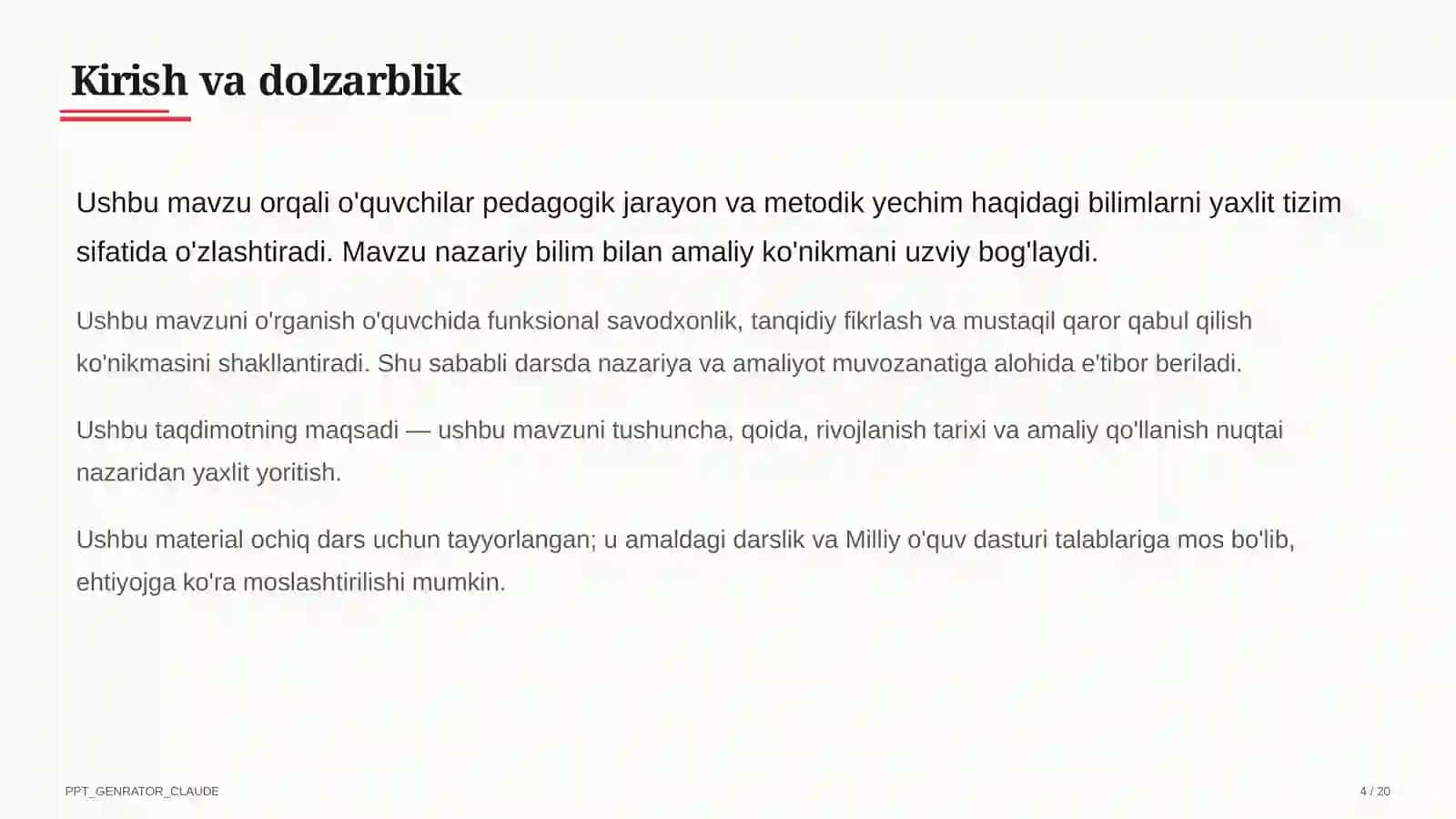 O'qituvchining nutq madaniyati va pedagogik muloqot 4