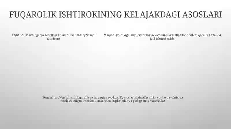 Maktabgacha Yoshdagi Bolalarga Huquqiy Talim Berish 4