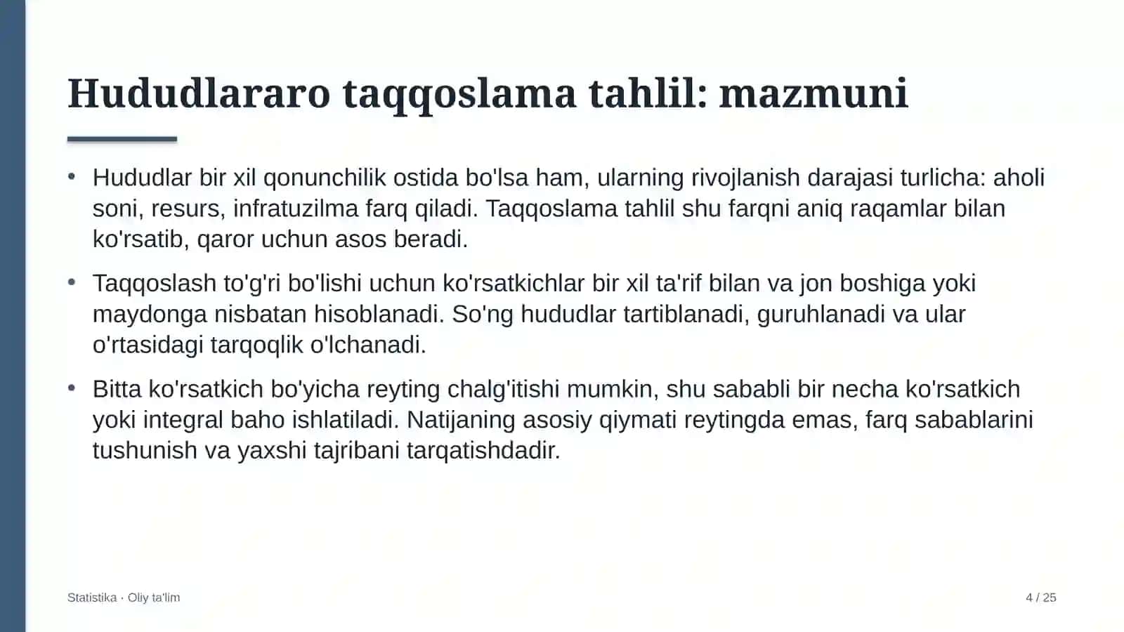 Dam olish maskanlarida hududlararo taqqoslama tahlil 4