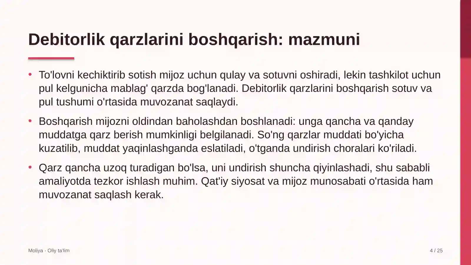 prodyuserlik markazlarida debitorlik qarzlarini boshqarish 2303 4