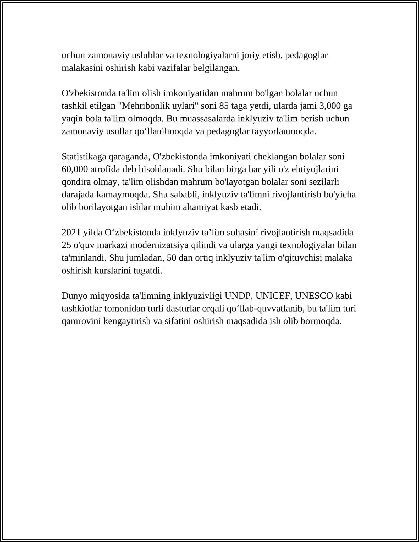 INKLYUZIV TA'LIM KURSINING PREDMETI, OBYEKTI, TAMOYILLARI MAQSAD VA VAZIFALARI 4