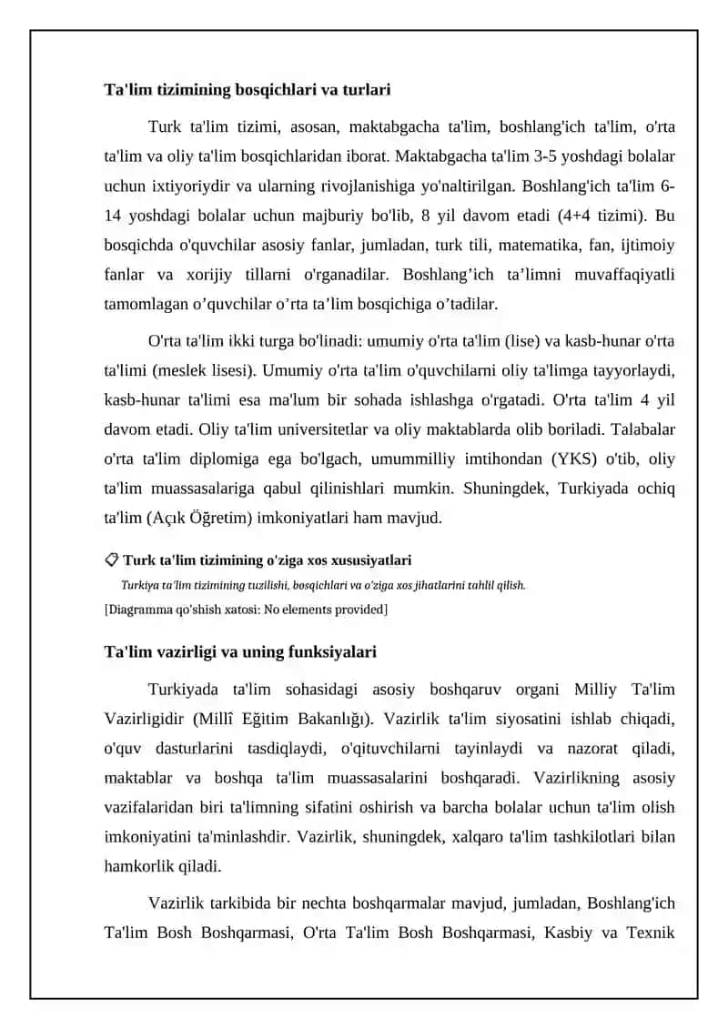 Turk taʼlim tizimining tuzilishi va boshqaruv asoslari 4