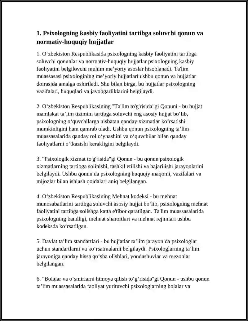 TA'LIM MUASSASASI PSIXOLOGINING ME'YORIY HUJJATLARI 4