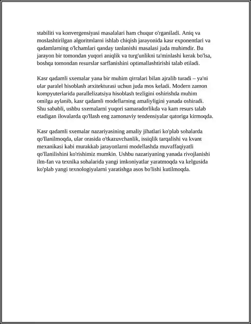 MUSTAQIL ISH Mavzu: KASR QADAMLI SXEMALARNING TUG‘UNLIGI 4