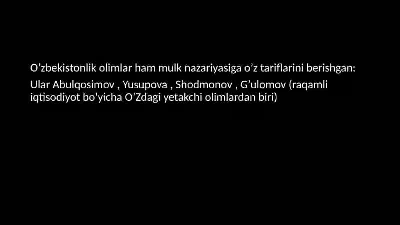 Mulk xuquqlari nazariyasi 4