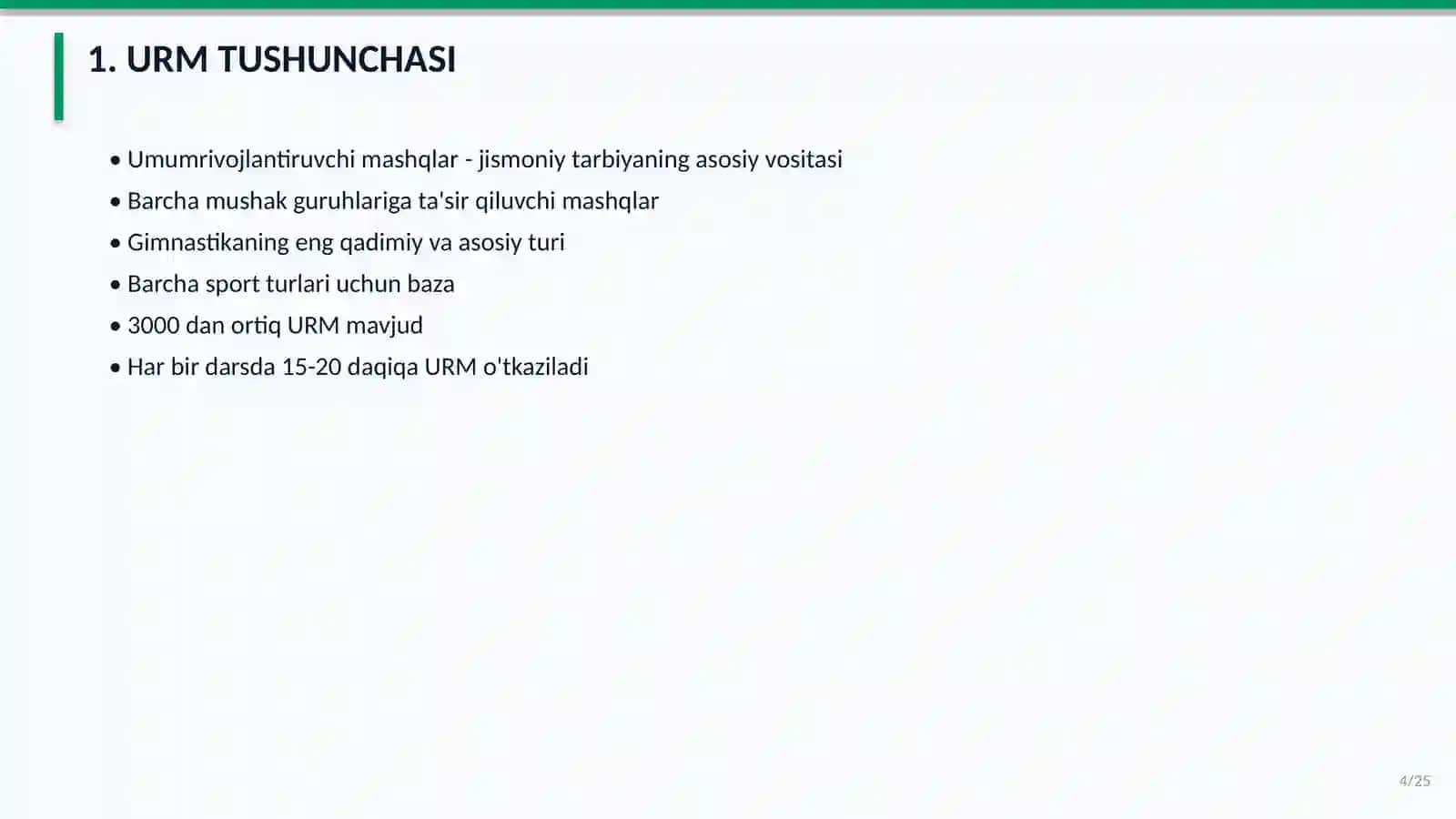 UMUM RIVOJLANTIRUVCHI MASHQLAR 25 slayd 4